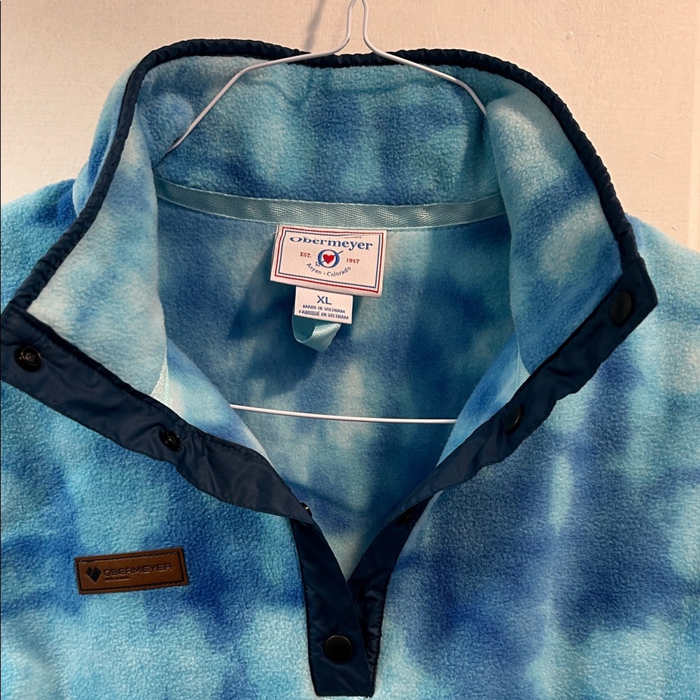Blue Tie-Dye obermeyer fleece - Picture 2 of 3